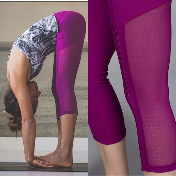 LULULEMON Hot To Street Crop Regal Plum-(Size:4) - Picture 1 of 11